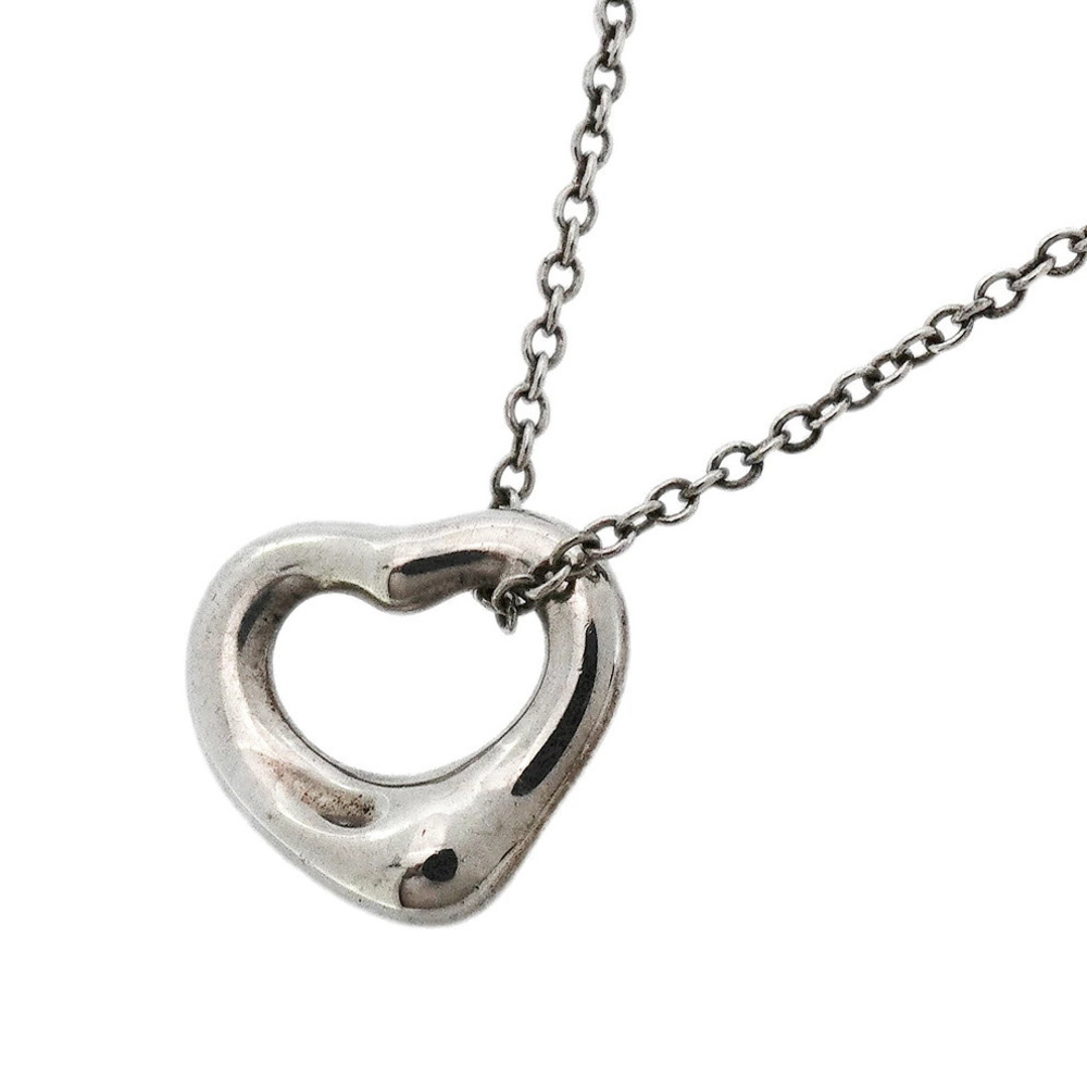Tiffany CO Open Heart Necklace Sterling Silver